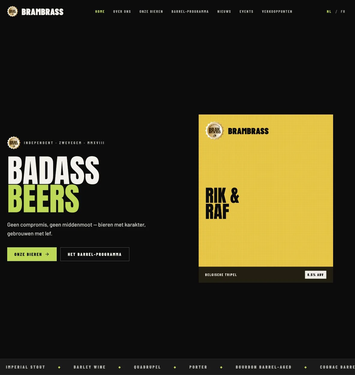 BramBrass — startpagina van de brouwerij