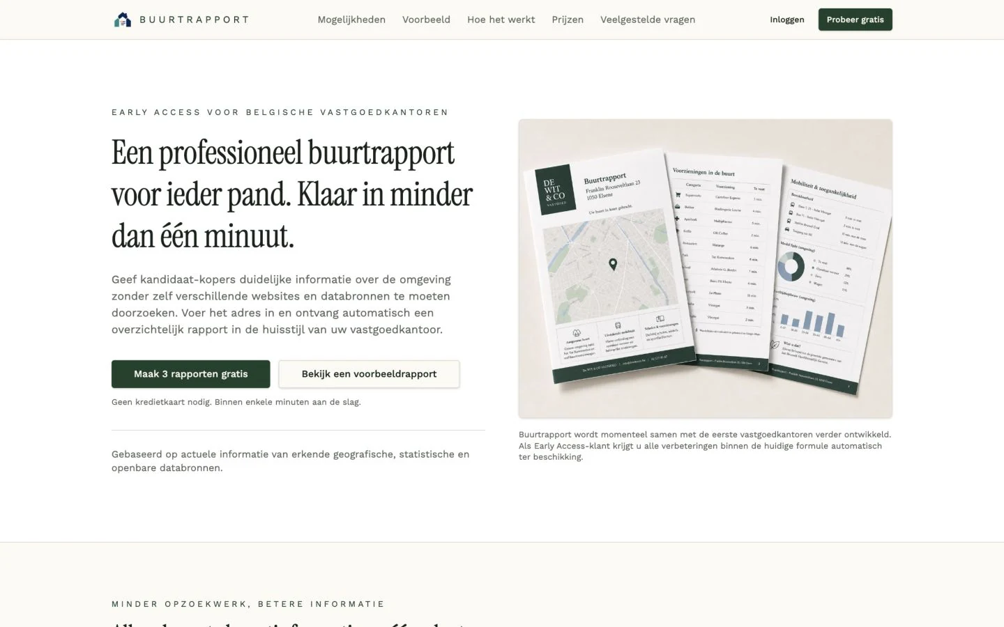 Buurtrapport — startpagina met rapportpresentatie